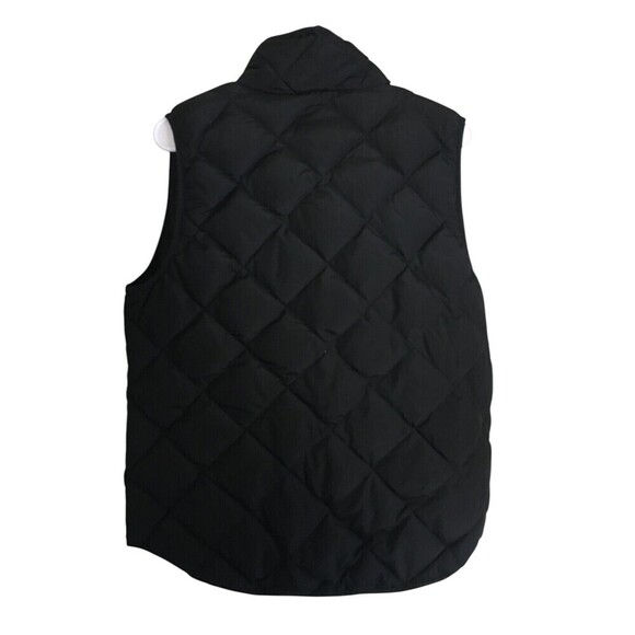 Woolrich Puffer Vest Women's Size Large Black Quilted Duck Down Zip - Picture 5 of 6
